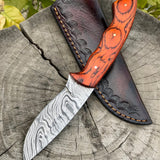 Damascus Steel Hunting Skinning Knife