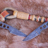 Damascus Steel Vaquero Untralite Blank Cowboy Knife
