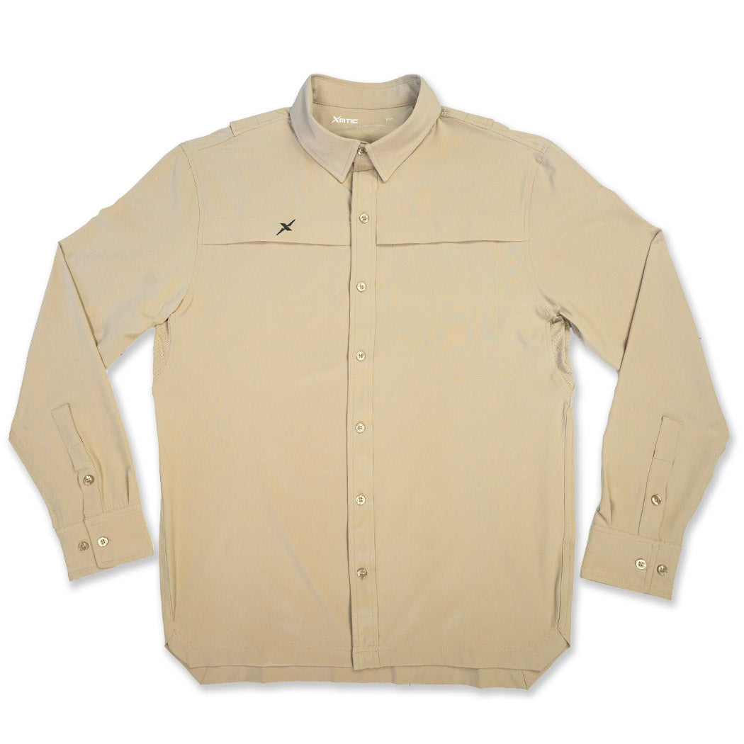 Long Sleeve Solid Lifestyle Button Down w/ REPEL-X