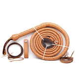 Premium Tan Leather Bull Whip with Belt Holder – 4ft to 16ft