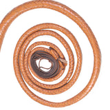 Premium Tan Leather Bull Whip with Belt Holder – 4ft to 16ft