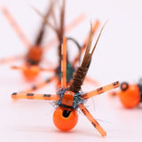 Orange Pheasant Tail w/ Leg
