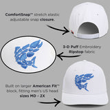 Rock Fish 3-D Puff Embroidery Performance RipStop Fishing Hat