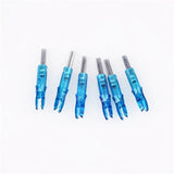 6pcs/lot Automatically ABS 44*6.2mm Led Lighted Arrow Nock Fits diameter Archery hunting Shooting arrow Accessories 4 color