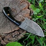 Fixed Blade Custom Handmade Damascus Steel Skinning Knife