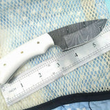 Custom Handmade Damascus Steel Fixed Blade Skinning Knife