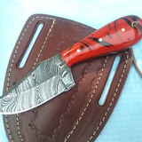 Custom Handmade Damascus Steel Fixed Blade Skinning Knife
