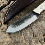 WildEdge High-Carbon Steel Bushcraft Knife – 8-Inch Survival Blade with Bone Handle