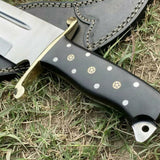 Custom Handmade Fixed Blade D2 Tool Steel Hunting Bowie Knife