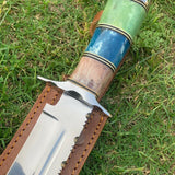 Custom Handmade D2 Tool Steel Hunting Bowie Knife