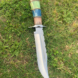 Custom Handmade D2 Tool Steel Hunting Bowie Knife