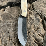 WildEdge High-Carbon Steel Bushcraft Knife – 8-Inch Survival Blade with Bone Handle