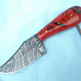 Custom Handmade Damascus Steel Fixed Blade Skinning Knife