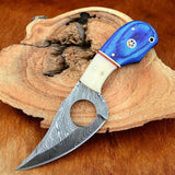 Custom Handmade Fixed Blade Damascus Steel Skinner Knife