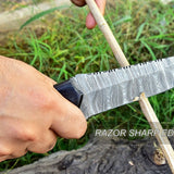 Custom Handmade Damascus Steel Hunting Knife