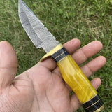 Custom Handmade Damascus Steel Hunting Knife
