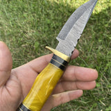 Custom Handmade Damascus Steel Hunting Knife