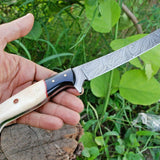 Fish Skinning Knife – 8" Damascus Steel Blade
