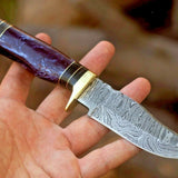 Custom Handmade Damascus Steel Hunting Knife