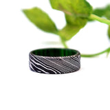 Exquisite Damascus Steel Engagement Ring by KBS Knives Store