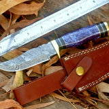 Custom Handmade Damascus Steel Hunting Knife