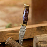 Custom Handmade Damascus Steel Hunting Knife