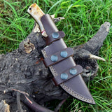 Custom Handmade Damascus Steel Hunting Knife
