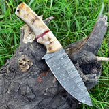 Custom Handmade Damascus Steel Hunting Knife