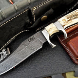 DAMASCUS HUNTER BOWIE KNIFE