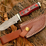 Custom Handmade Damascus Steel Hunting Knife