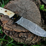 Custom Handmade Damascus Steel Hunting Knife