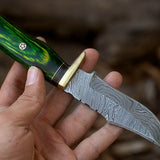 Custom Handmade Damascus Steel Hunting Knife