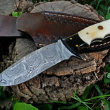 Custom Handmade Damascus Steel Hunting Knife
