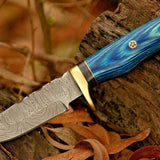 Custom Handmade Damascus Steel Hunting Knife