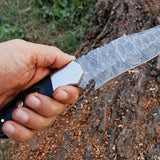 Custom Handmade Damascus Steel Hunting Knife