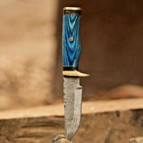 Custom Handmade Damascus Steel Hunting Knife