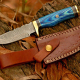 Custom Handmade Damascus Steel Hunting Knife