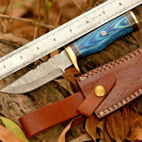 Custom Handmade Damascus Steel Hunting Knife