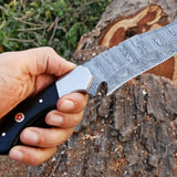 Fixed Blade Custom Handmade Damascus Steel Hunting Knife