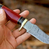 Custom Handmade Damascus Steel Hunting Knife