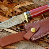 Custom Handmade Damascus Steel Hunting Knife