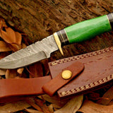 Custom Handmade Damascus Steel Hunting Knife