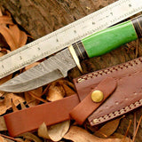 Custom Handmade Damascus Steel Hunting Knife