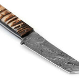 Custom Handmade Damascus Steel Tanto Knife