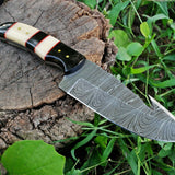 Custom Handmade Damascus Steel Guthook Hunting Knife