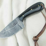 Custom Handmade Damascus Steel Fixed Blade Skinning Knife