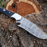 Fixed Blade Custom Handmade Damascus Steel Hunting Knife