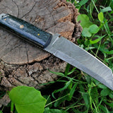 Custom Handmade Damascus Steel Tanto Hunting Knife