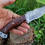 Custom Handmade Damascus Steel Hunting Knife