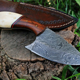 Custom Handmade Damascus Steel Skinning Knife
